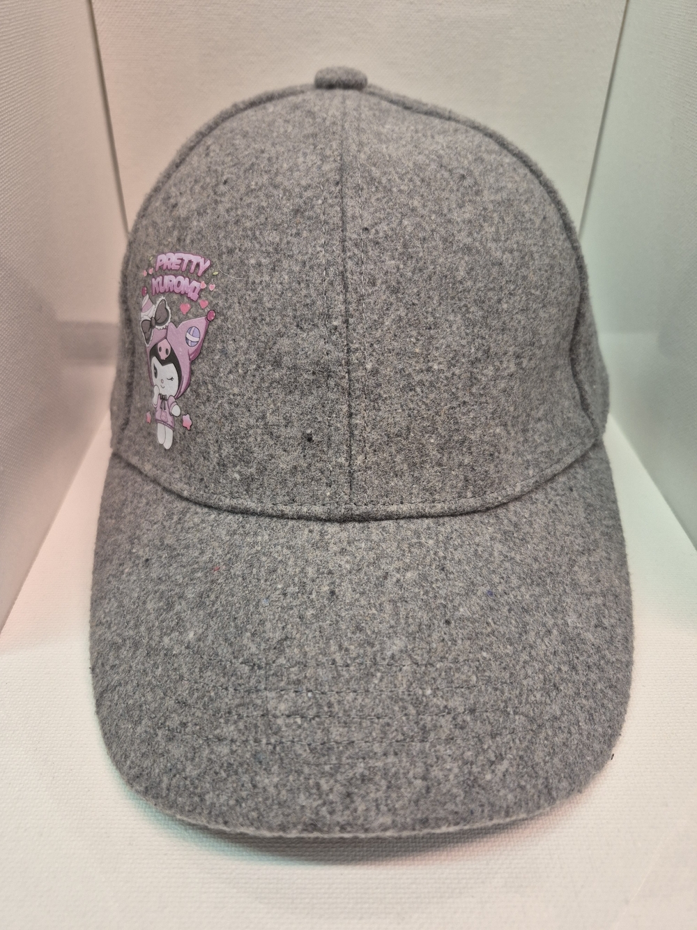 🎁🆓️ SUZY Sheir Custom Kuromi Graphic Added Gray Cap